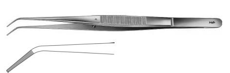 ДЕЛІКАТ. ПІНЦЕТ ЗАГНУТИЙ 200MM